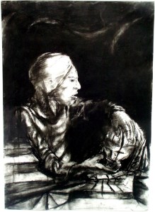 Eino Steinstad – Drawing: “Uhjelp”